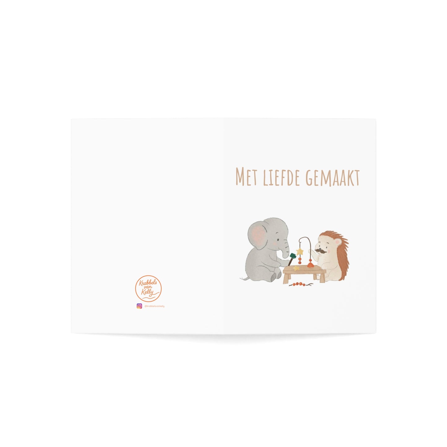 Met liefde gemaakt – geboortekaartje | Krabbels van Kelly