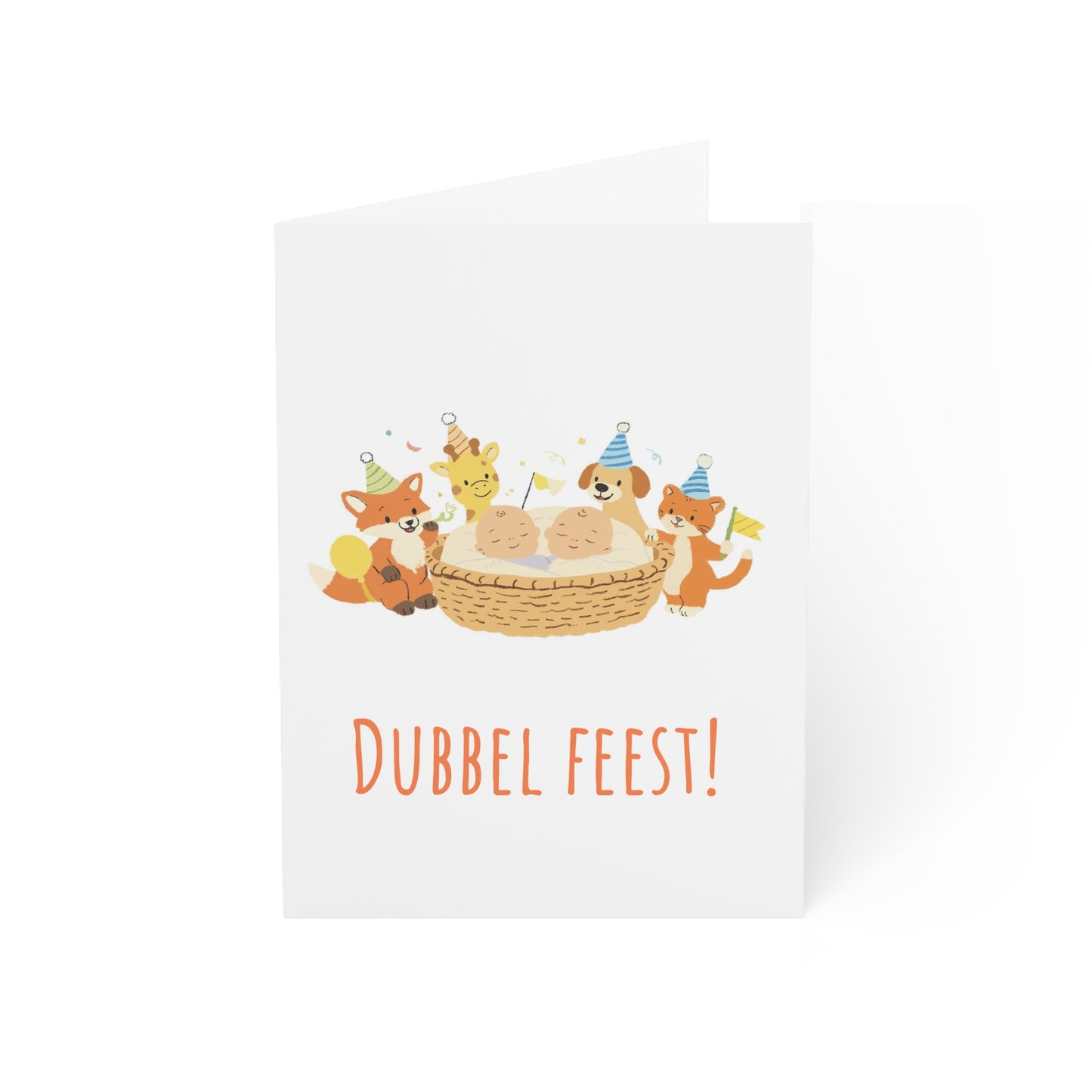 Dubbel feest – tweeling geboortekaartje | Krabbels van Kelly