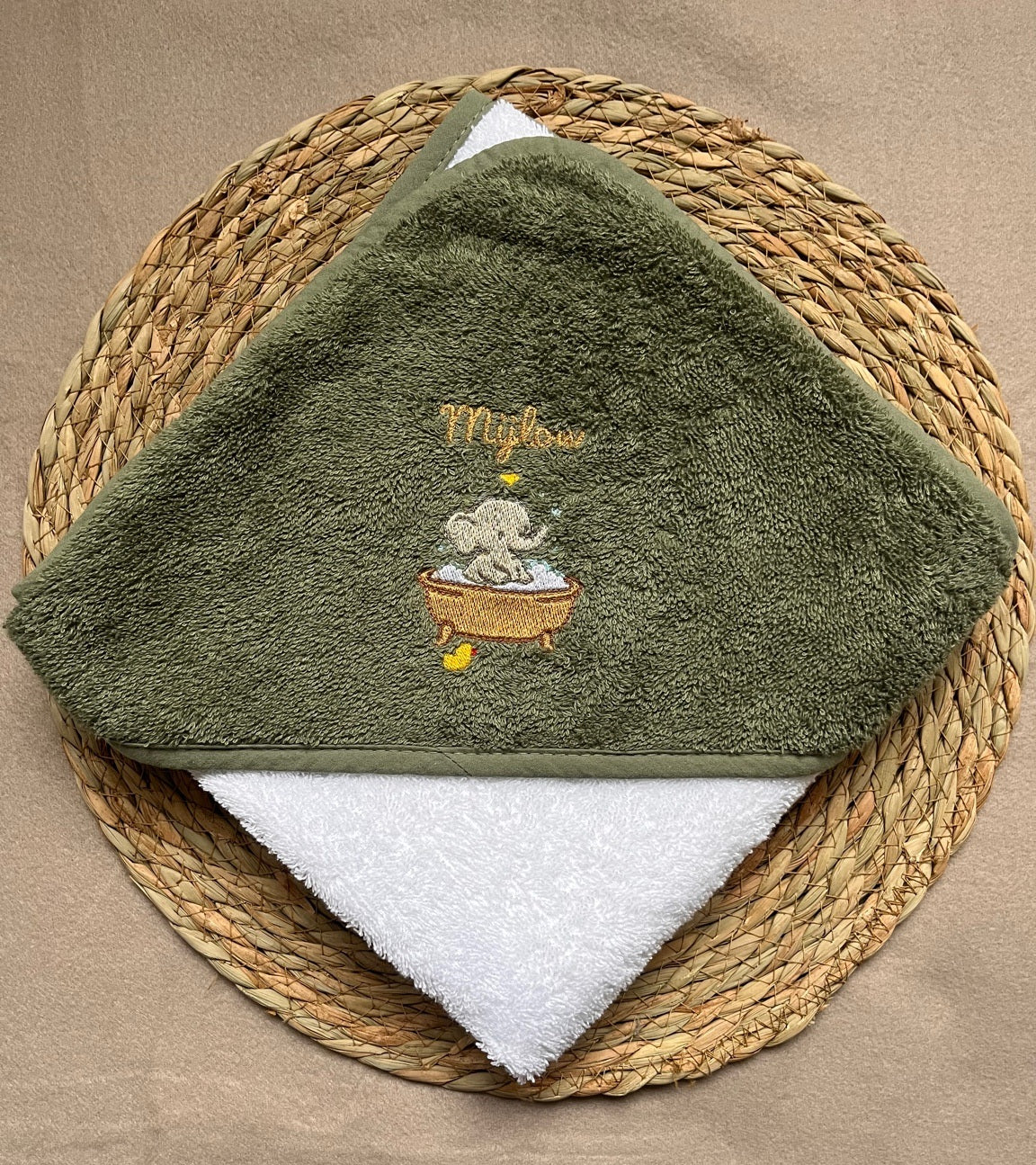 Gepersonaliseerde badcape