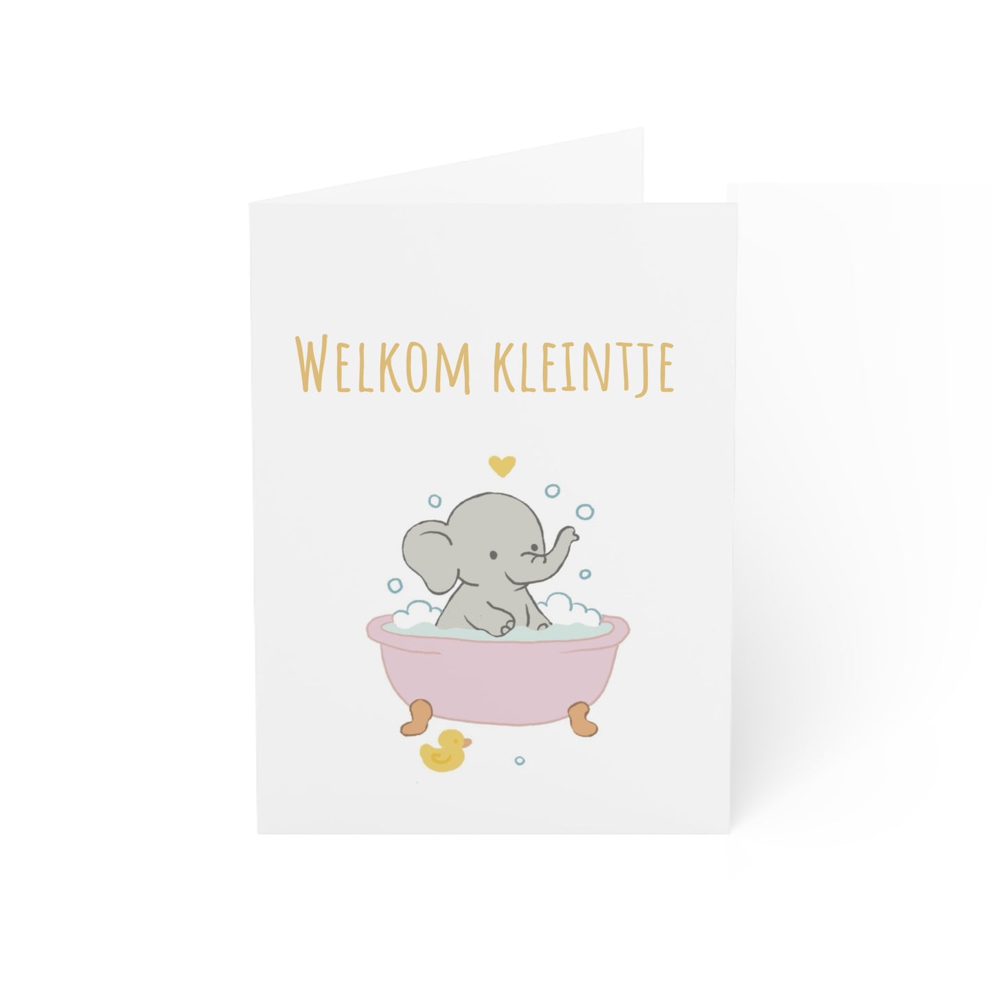 Welkom kleintje – geboortekaartje roze | Krabbels van Kelly